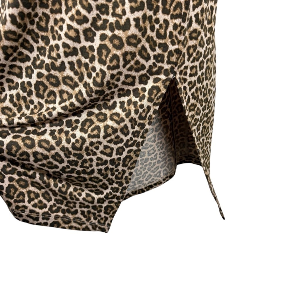 H&M Women’s Midi Length Leopard Print Side Slit Dress Size XXS - Picture 6 of 9